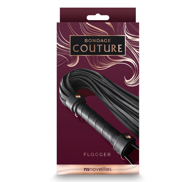 Флоггер NS Novelties BONDAGE COUTURE FLOGGER BLACK