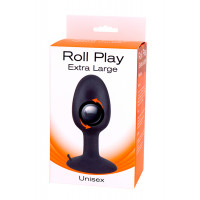 Анальная пробка с внутренним шариком ROLL PLAY EXTRA LARGE BLACK
