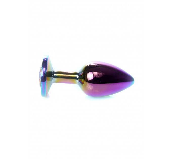 Анальна пробка с камнем Boss Series , Plug-Jewellery Multicolour PLUG- Clear