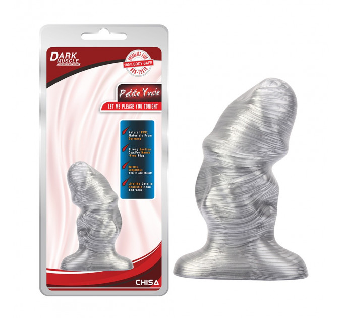 Анальна пробка Chisa Dark Muscle Petite Yucie, сріблястий, L