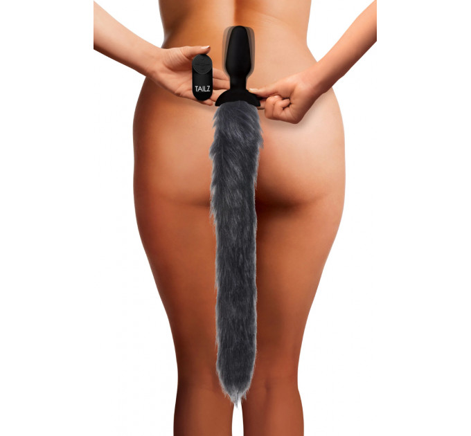 Анальная пробка хвостик с вибрацией Tailz Vibrating Anal Plug With Tail - Fox
