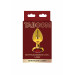 Анальний корок металевий золотистий L Butt Plug With Diamond Jewel Taboom