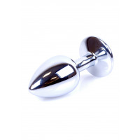 Анальна пробка з каменем Plug-Jewellery Silver PLUG- Clear розмір S