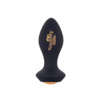 Анальна пробка з вібрацією Naughty Bits CalExotics, із кристалом, силіконова, чорна, 10.7 х 3.2