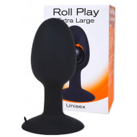 Анальная пробка с внутренним шариком ROLL PLAY EXTRA LARGE BLACK
