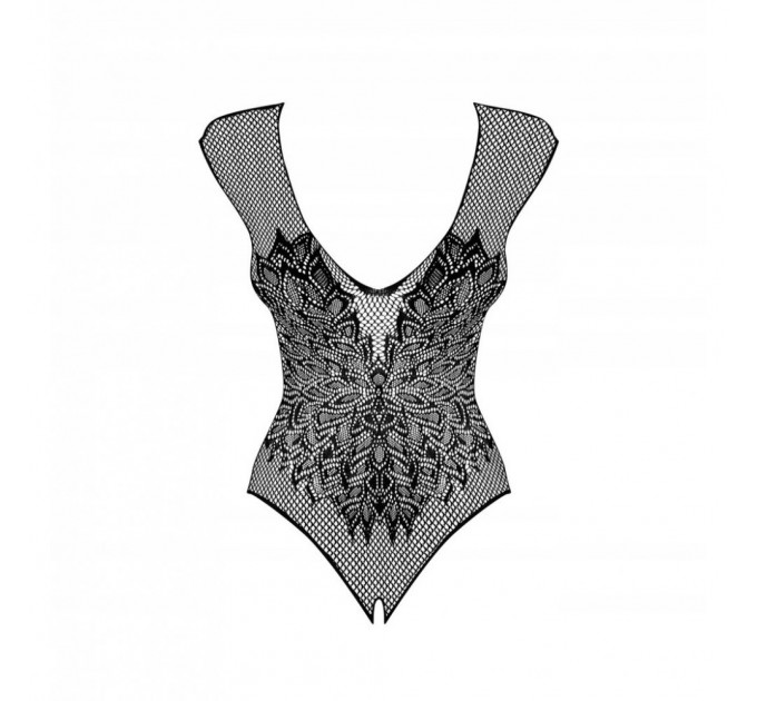 Боди ObsessiveB112 teddy black S/M/L
