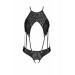 Боди с декоративными ремешками и открытым доступом, экокожа TASMINA BODY black S/M - Passion