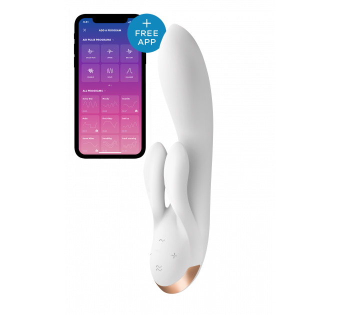 Двойной смарт вибратор SATISFYER DOUBLE FLEX WHITE