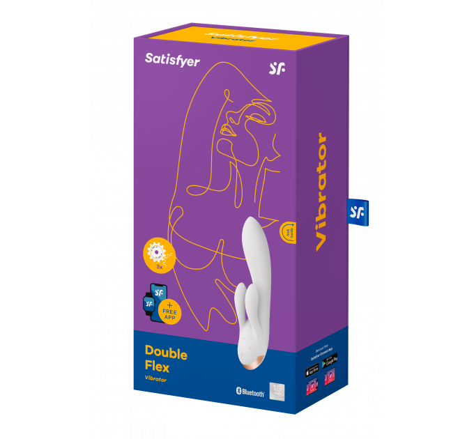 Двойной смарт вибратор SATISFYER DOUBLE FLEX WHITE