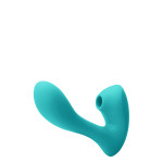 Двойной вибратор с вакуумной стимуляций NS Novelties INYA SONNET TEAL