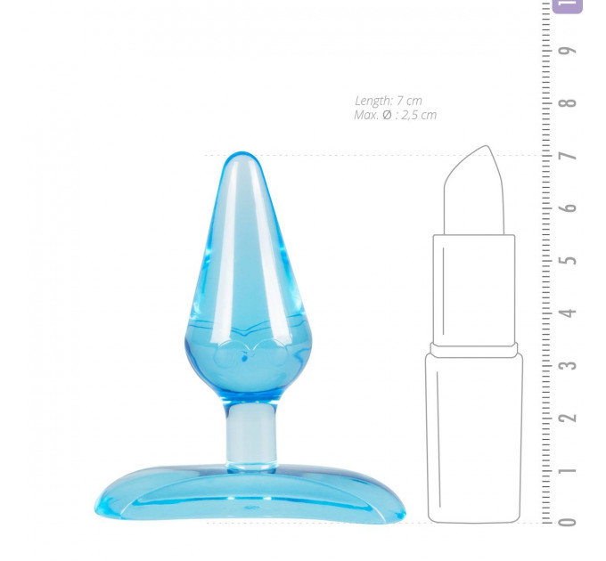 ET515BLU Анальная пробка The Assifier голубя, 7 см х 2.5 см.