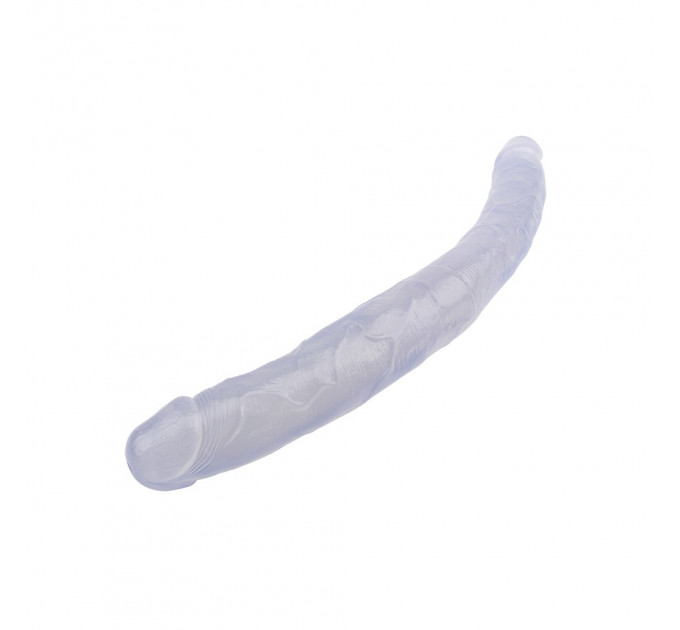 Фаллоимитатор двойной Chisa Hi-Rubber 45 см, прозрачный