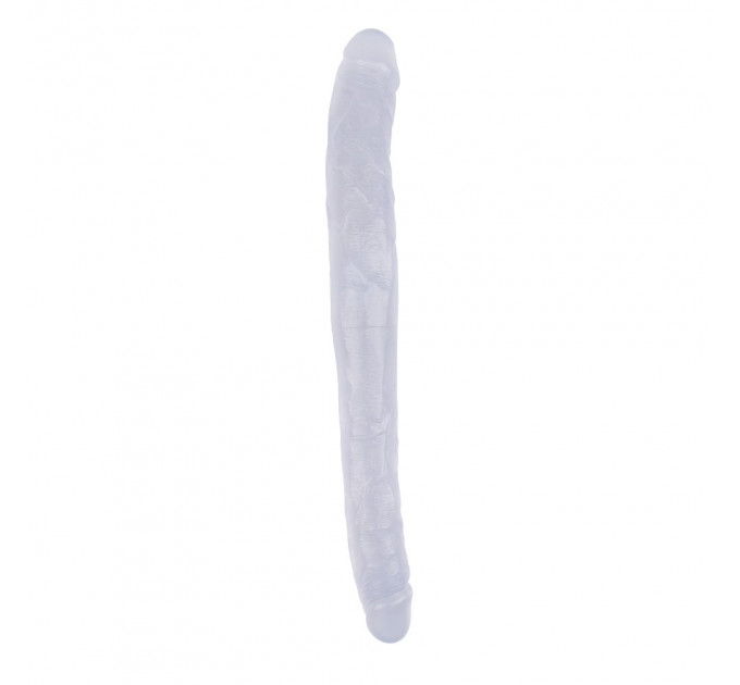Фаллоимитатор двойной Chisa Hi-Rubber 45 см, прозрачный