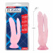 Фаллоимитатор двойной Chisa Hi-Rubber 8.0 на присоске, розовый