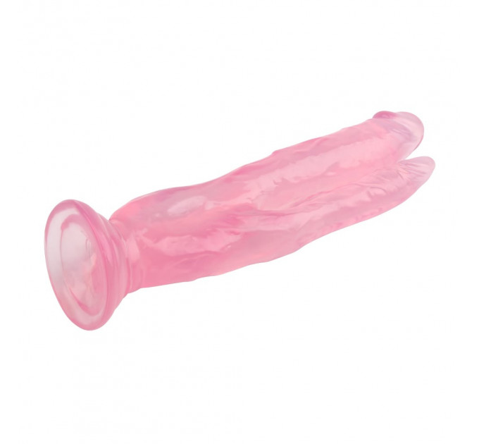Фаллоимитатор двойной Chisa Hi-Rubber 8.0 на присоске, розовый