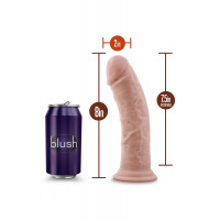 Фаллоимитатор реалистичный на присоске Blush Dr. Skin бежевый, 20.3 х 5 см