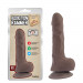 Фаломитатор реалистичный с мошонкой Chisa T-skin ReaL Addiction Rammer коричневый, 19 см.