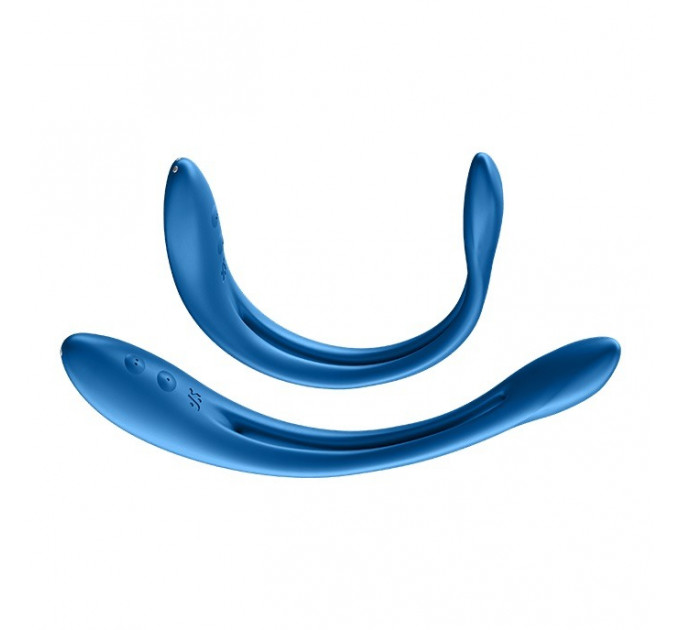 Універсальний вібратор (ерекційне кільце), що гнеться SATISFYER ELASTIC JOY BLUE
