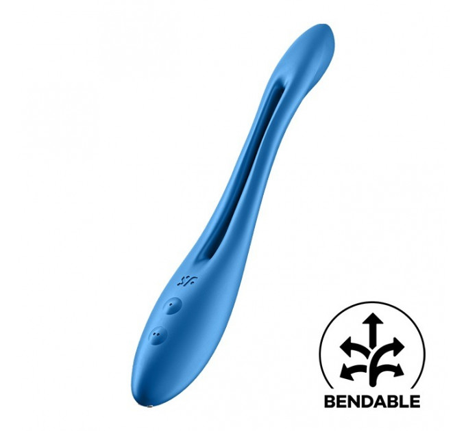 Універсальний вібратор (ерекційне кільце), що гнеться SATISFYER ELASTIC JOY BLUE