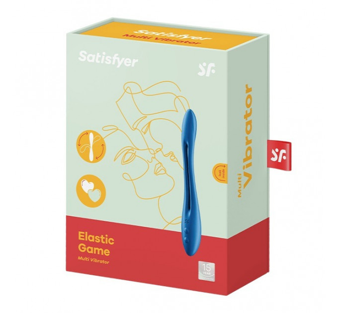 Універсальний вібратор (ерекційне кільце), що гнеться SATISFYER ELASTIC JOY BLUE