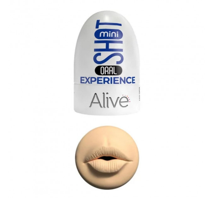 Кишеньковий мастурбатор Alive Mini Shot Oral Experience у вигляді рота