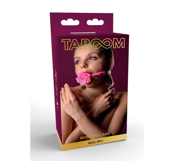 Кляп силиконовый Розочка Taboom Rose Ball Gag, розовый