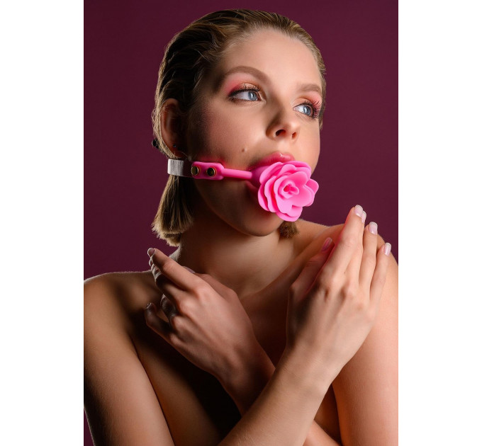 Кляп силиконовый Розочка Taboom Rose Ball Gag, розовый