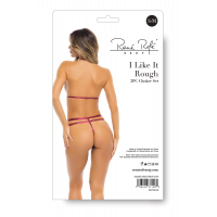 Комплект білизни I LIKE IT ROUGH 2PC CHOKER SET BURGUNDY, S/M