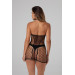Короткое платье в сеточку Dania Besired, черное, One Size