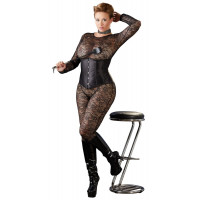 Корсет з відкритим бюстом Cottelli Collection Underbust Corset зі шнурівкою, чорний, XL