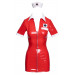 Костюм медсестры красный виниловый Black Level Vinyl Nurse 2 предмета, M