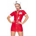 Костюм медсестры красный виниловый Black Level Vinyl Nurse 2 предмета, M