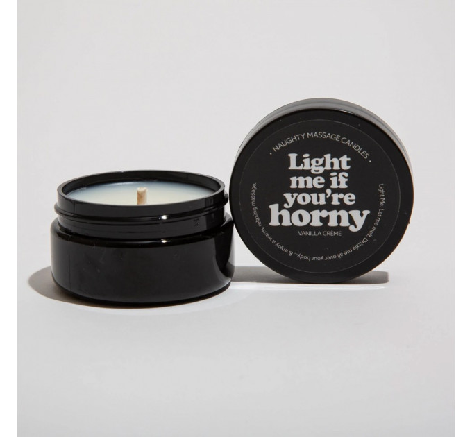 Массажная свеча мини с ароматом ванильного крема Light Me if You're Horny 50g