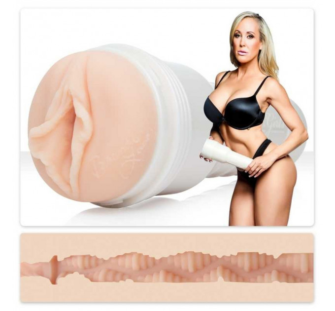 Мастурбатор вагина в колбе, киберкожа FleshLight Brandi Love, бежевый