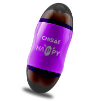 Мастурбатор Вагина и Анус Chisа Portable Happy Cup с вибрацией, бежевый