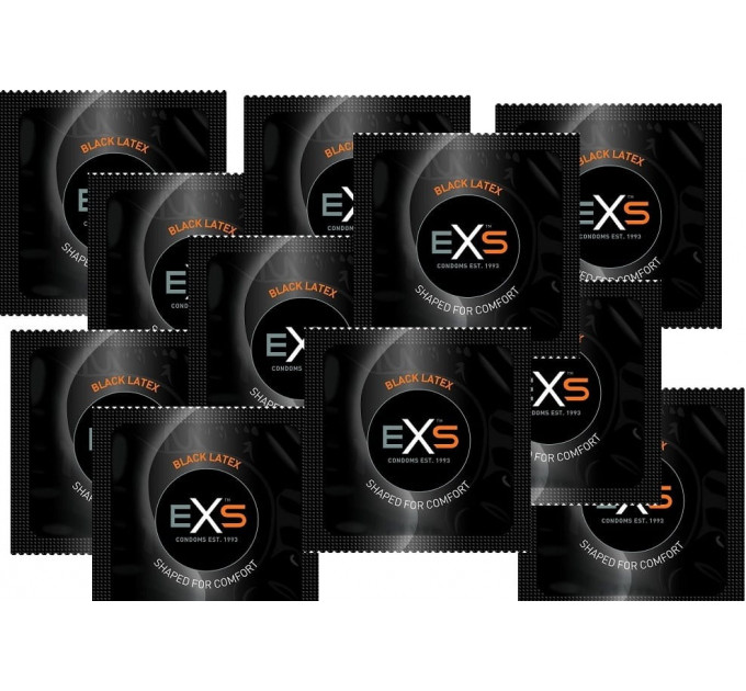 Набір чорних презервативів латексних Exs BLACK (ціна за 10 шт.)