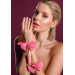 Наручники с бантиками Taboom Malibu Wrist Cuffs из веганской кожи, розовые