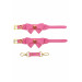 Наручники с бантиками Taboom Malibu Wrist Cuffs из веганской кожи, розовые