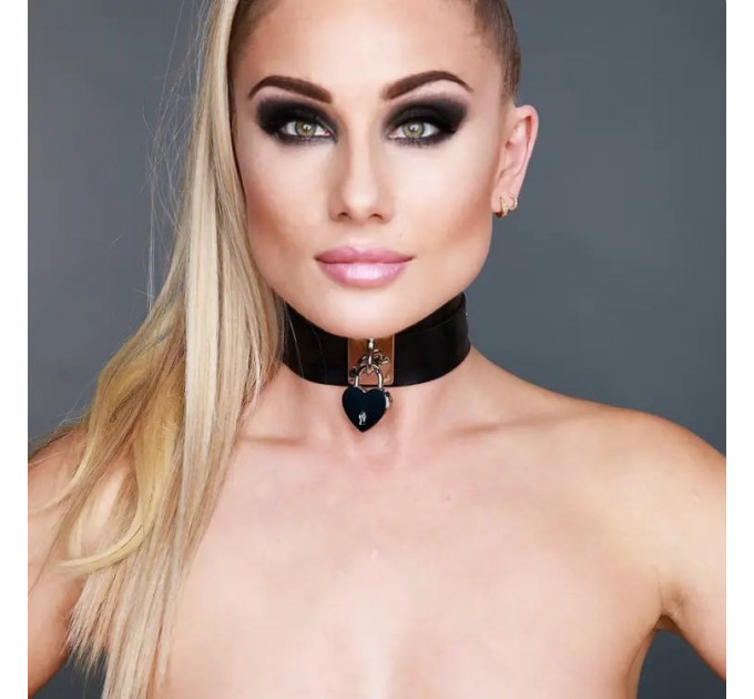 Нашийник Kinky Diva Collar Мe! із замочком та ключиком, чорний