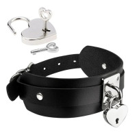 Нашийник Kinky Diva Collar Мe! із замочком та ключиком, чорний