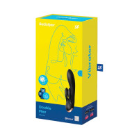 Смарт вібратор кролик Satisfyer Double Flex Connect App Black