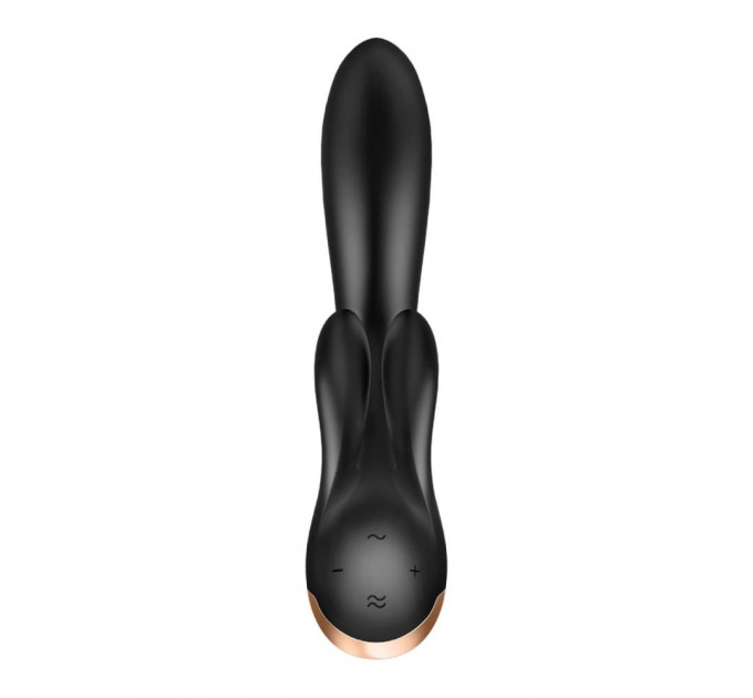 Смарт вибратор кролик Satisfyer Double Flex Connect App Black