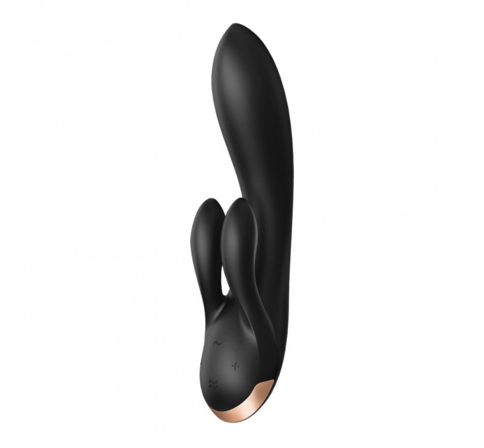 Смарт вибратор кролик Satisfyer Double Flex Connect App Black
