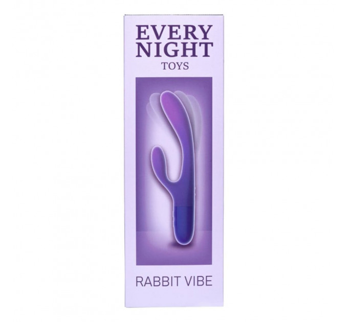 Вибратор кролик Every Night Toys для точки G, сине-фиолетовый градиент