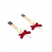 Зажимы на соски CHISA Senuelo Pearl Nipple Clamps Kit с красными бантиками и бусинами