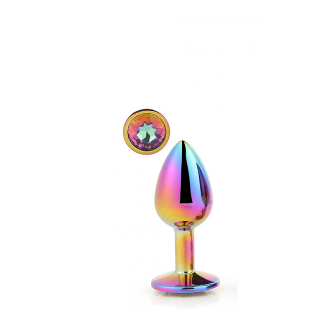 DT21781 Радужная анальная пробка GLEAMING LOVE MULTICOLOUR PLUG SMALL