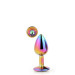 DT21781 Радужная анальная пробка GLEAMING LOVE MULTICOLOUR PLUG SMALL