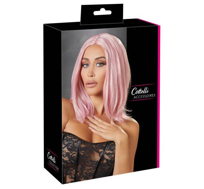 Парик боб-каре Cottelli Collection без челки, розовый