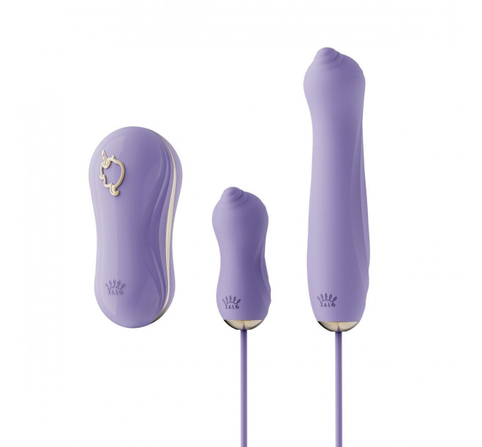 Набор секс игрушек Zalo UNICORN Vibratrion & Thrusting Set - VIOLET