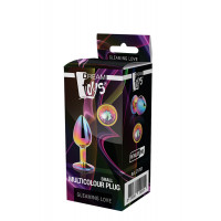 Dt21781 Райдужна анальна пробка GLEAMING LOVE MULTICOLOUR PLUG SMALL